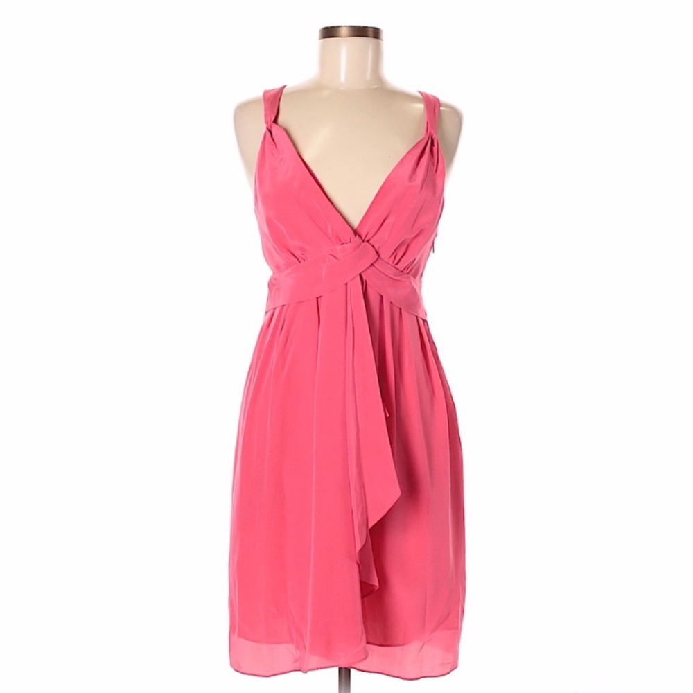 Coral silk Banana Republic Dress